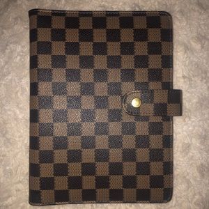NEW BROWN CHECKERED A5 AGENDA PLANNER